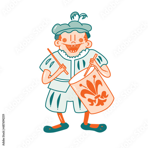 Illustration of italian character (ID: 687694259)