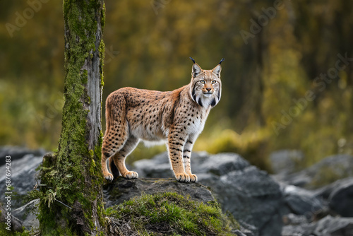 Lynx on the rock - Generative AI © alpermer