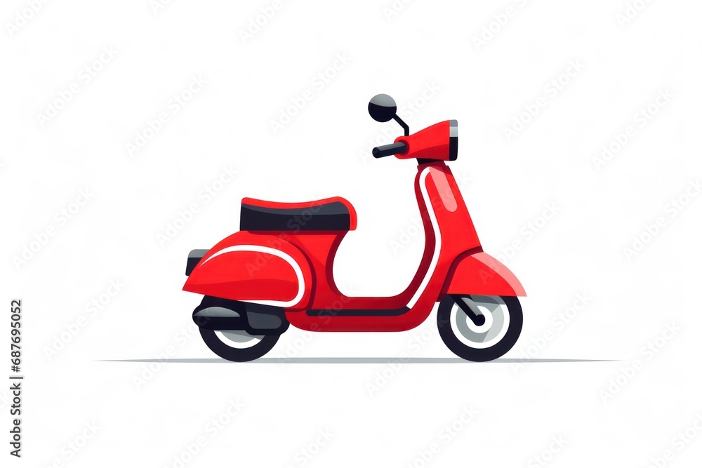 Scooter icon on white background 