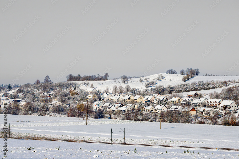 Bubenheim, Treuchtlingen, Bavaria, Germany in the Winter,