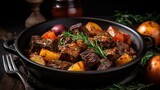 Beef meat stew with potatoes UHD wallpaper