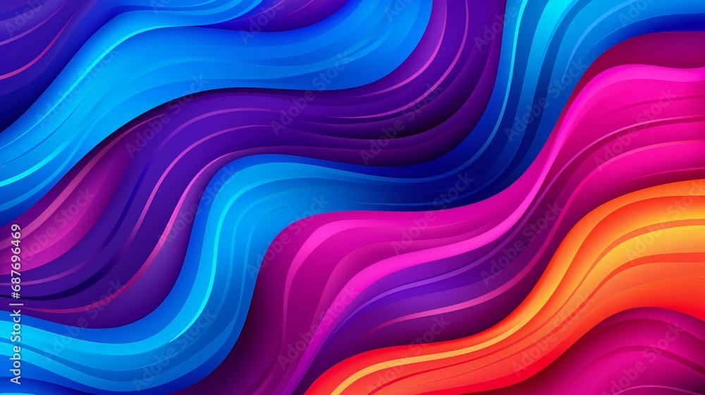 A bright and modern abstract background with waves, curves, and lines in various colors