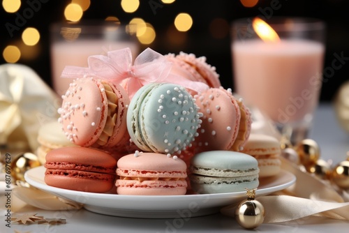 Colorful background with festive sweets.