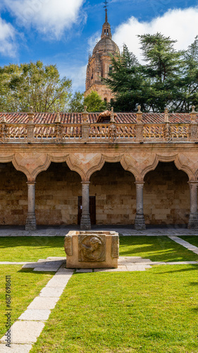 Courtyard of the Minor Schools of the University of Salamanca in Spain. photo