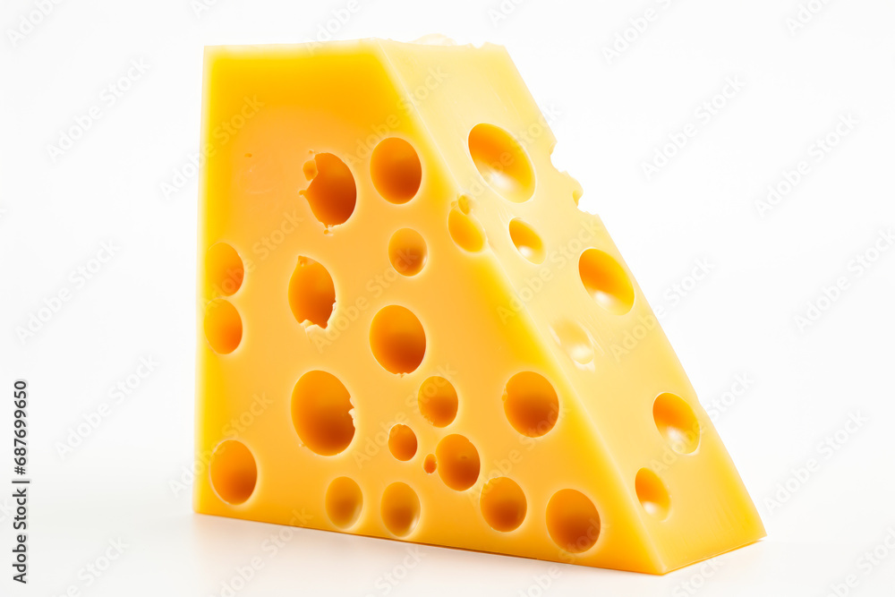 A closeup of cheese with holes like maasdam, emmental or cheddar as background A closeup of cheese with holes like maasdam, emmental or cheddar as background