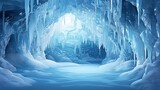 Blue ice cave UHD wallpaper