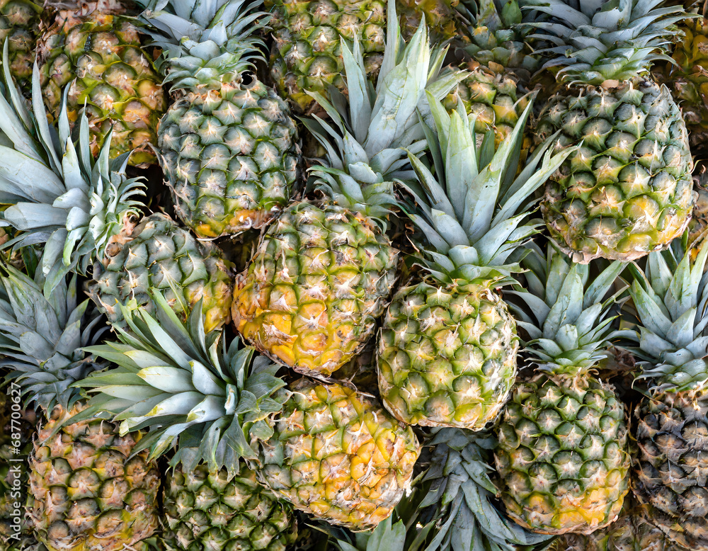 Full frame shot of pineapples Full frame shot of pineapples