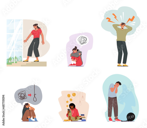Characters With Mental Health Challenges, Navigating A Labyrinth Of Emotions, Seeking Solace, Striving For Understanding