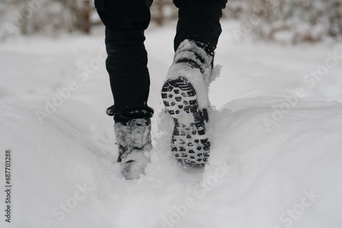 Wanderschuhe im Schnee