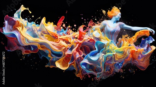 Brush strokes and spash of paint UHD wallpaper
