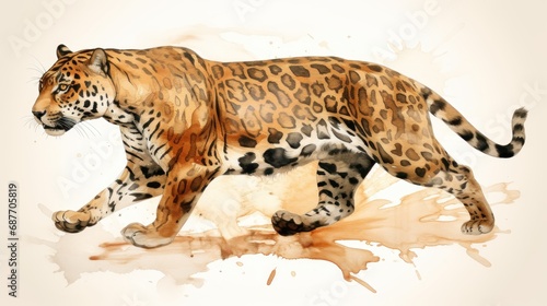Brushstroke watercolor photo of animals UHD wallapper