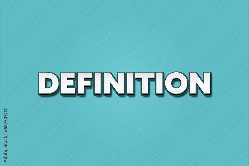 definition. A Illustration with white text isolated on light green background. definition. A Illustration with white text isolated on light green background.