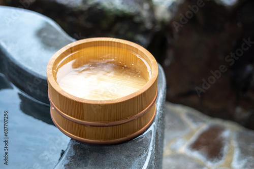 日本の温泉　和風イメージ