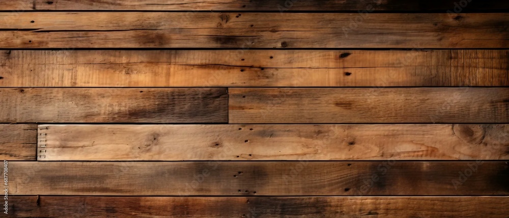 Naklejka premium Reclaimed Pallet Boards texture background, a wood grain texture , can be used for printed materials like brochures, flyers, business cards. 
