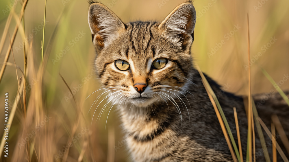 portrait of African wildcat