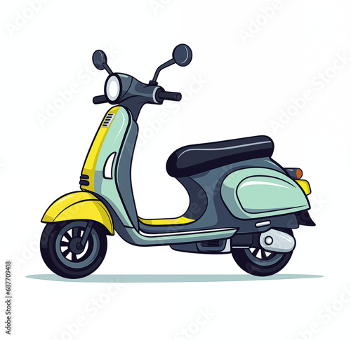 Wallpaper Mural scooter isolated Torontodigital.ca