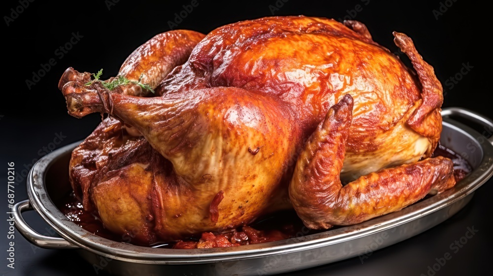 Fototapeta premium Chicken large fried UHD wallpaper