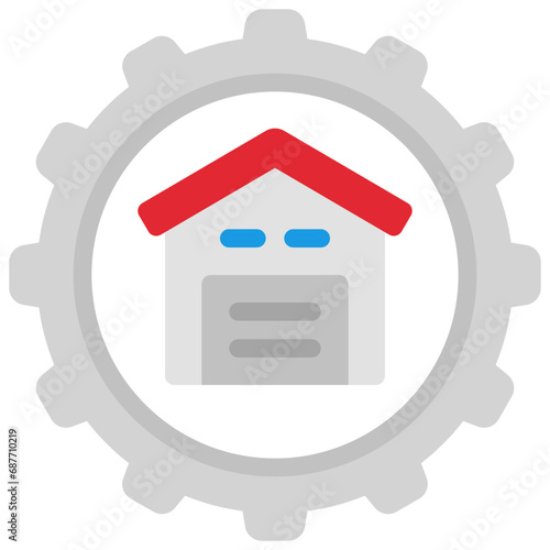 Warehouse Management Cog Icon