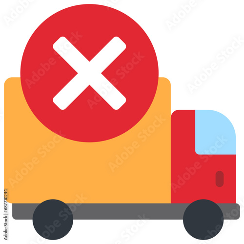 Cancelled Delivery Lorry Icon