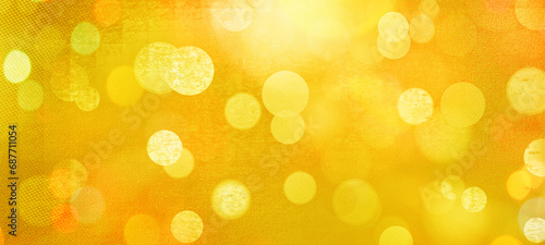 Yellow widescreen bokeh background for seasonal  holidays  celebrations and various design works