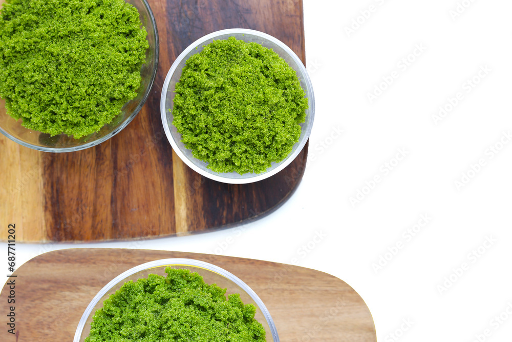 Wolffia globosa or swamp algae, water meal Wolffia globosa or swamp algae, water meal