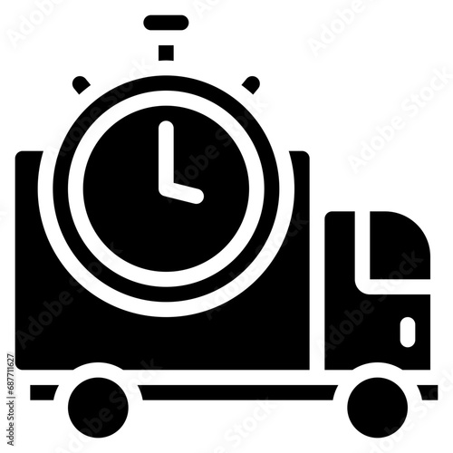 Delivery Time Lorry Icon