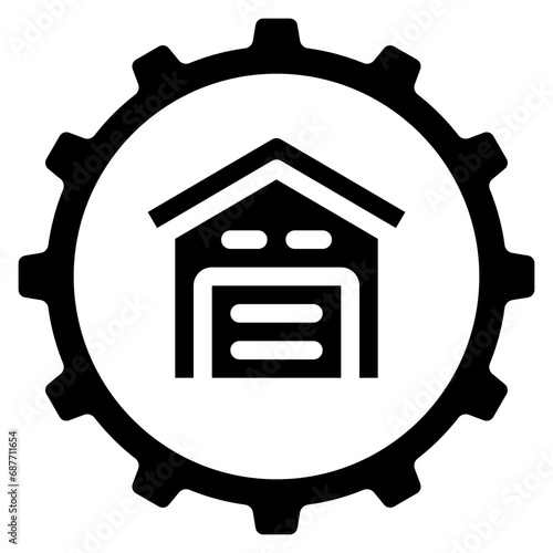 Warehouse Management Cog Icon