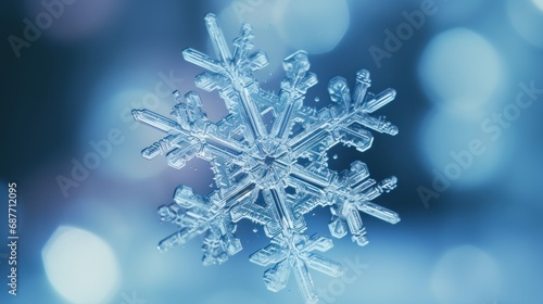  a close up of a snowflaker on a white background with snowflakes and snow flakes. © Olga