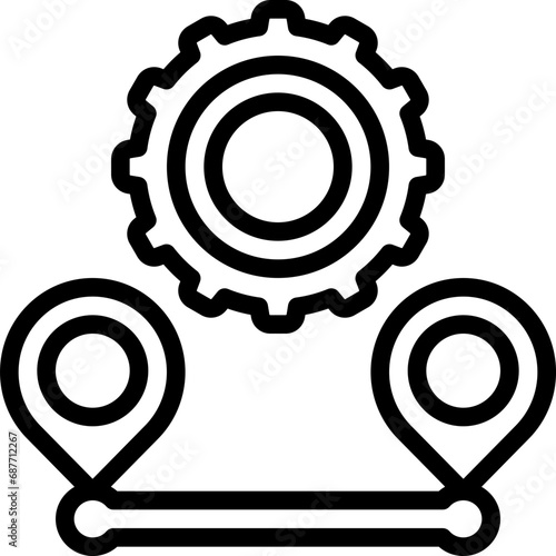 Route Optimisation Cog Icon