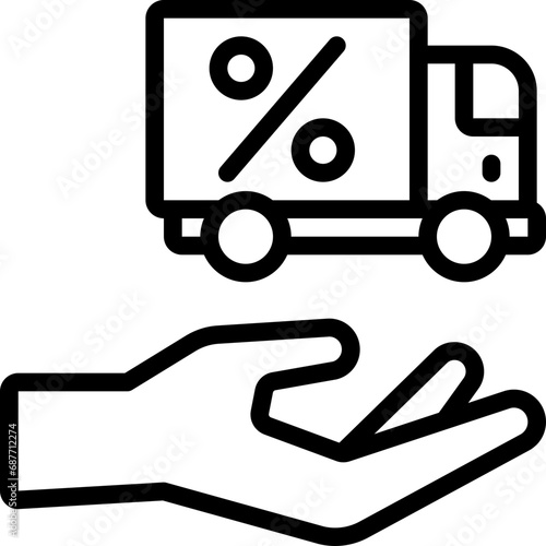 Give Free Shipping Icon