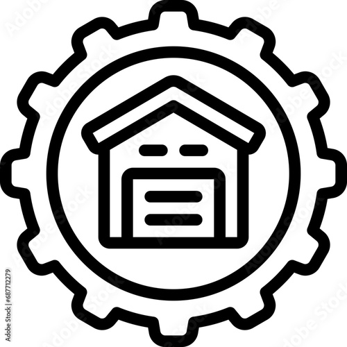 Warehouse Management Cog Icon