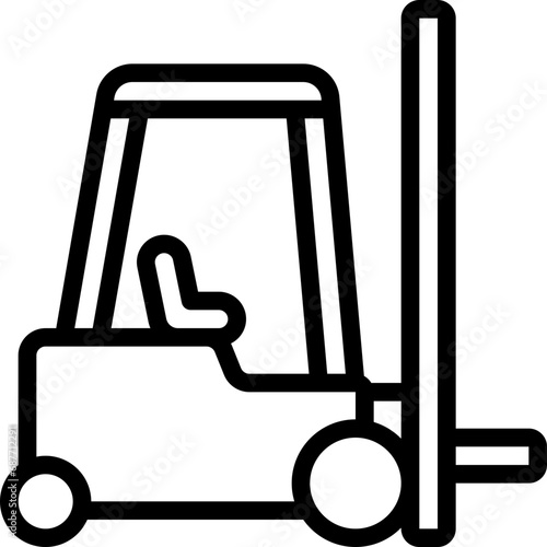 Warehouse Forklift Vehicle Icon