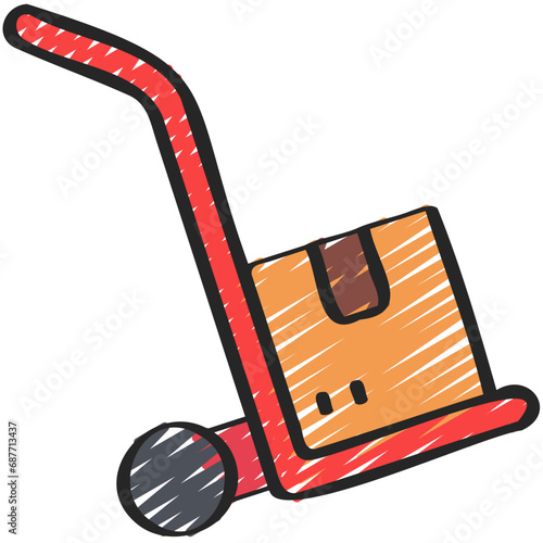 Delivery Hand Dolly Icon