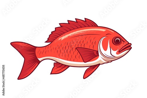 Snapper icon on white background