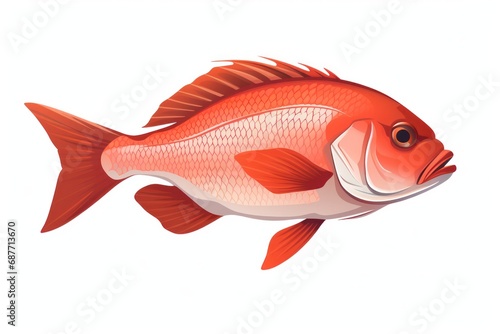 Snapper icon on white background 