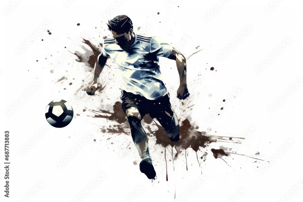 Soccer icon on white background 