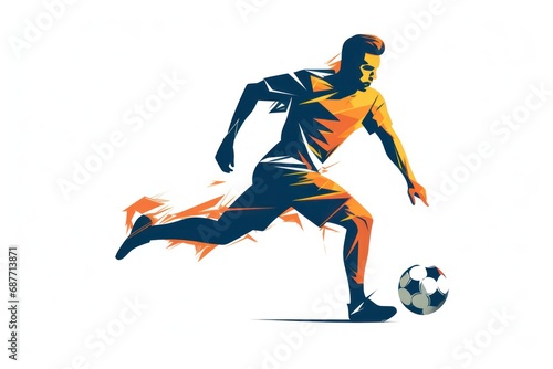 Soccer icon on white background