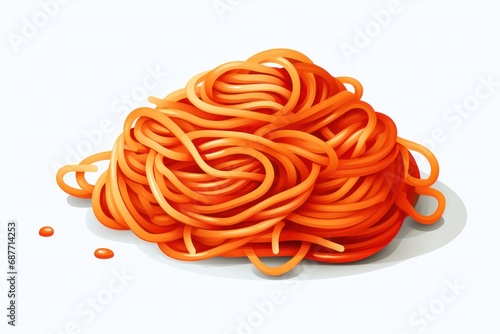 Spaghetti icon on white background 