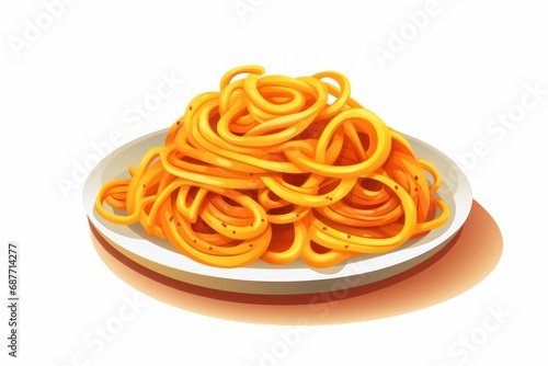 Spaghetti icon on white background 
