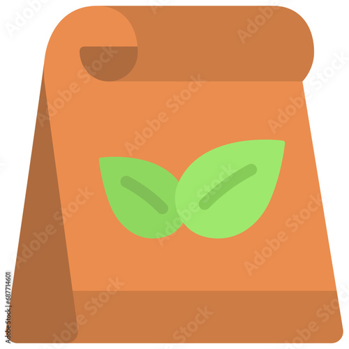 Vegetarian Take Out Bag Icon