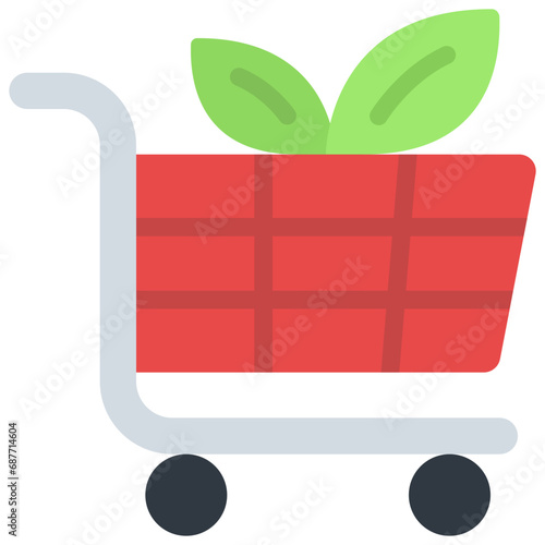 Leaves In Trolley Icon