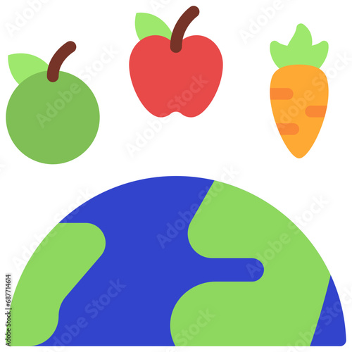 Vegetables Around World Icon