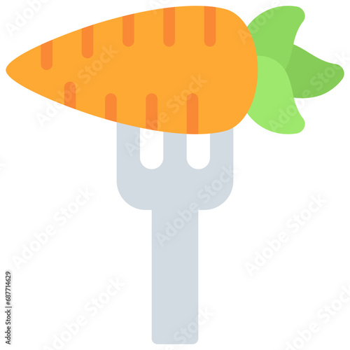 Fork In Carrot Icon