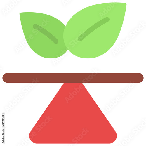 Balanced Diet Leaves Icon