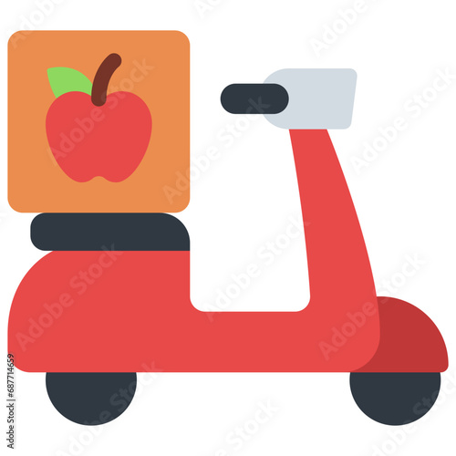 Vegetarian Food Delivery Icon