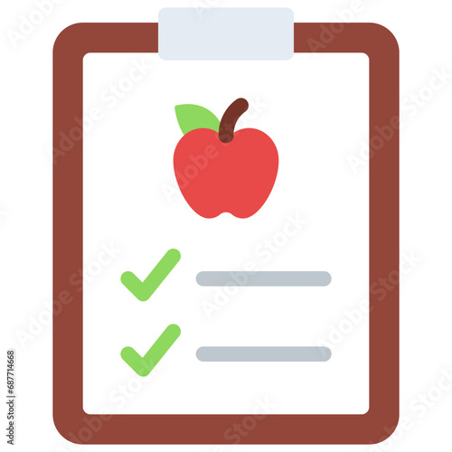 Fruit On Checklist Icon