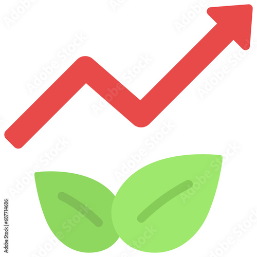 Vegetarian Stock Increase Icon