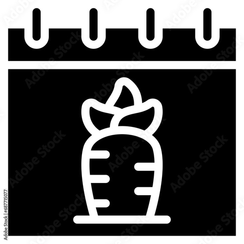 Vegetarian Day Calendar Icon