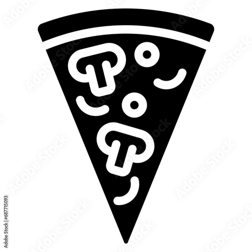 Vegetarian Pizza Slice Icon