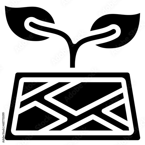 Leaves With Map Icon